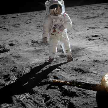 Foto da Apollo 11, NASA, arquivo pequeno antes do upscale