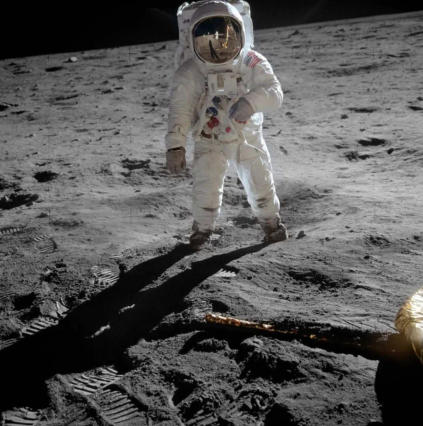 Foto da Apollo 11, NASA, ampliada 4 vezes